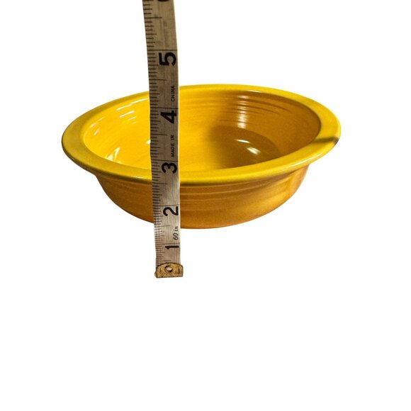 Vintage Fiesta Yellow Ceramic Mixing Bowl 8" Diameter 3" Depth Collectible - Picture 7 of 7